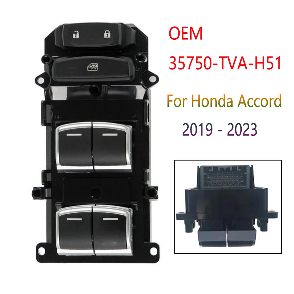 

Electric Power Window Control Switch Lifter Button Parts For Honda Accord 2019 2020 2021 2022 2023 Car Accessories 35750-TVA-H51