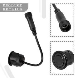 1pc 18.5mm Car Parking Sensor Fit For Most Cars Bumper Waterproof Car Reverse Parking With 0.2m Black-Cable Easy To Install