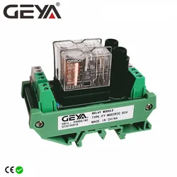 GEYA NGG2R 2 Channel PLC Controller OM Relay 12V 24V with Fuse Protection 1NO1NC SPDT RELAY Plug in