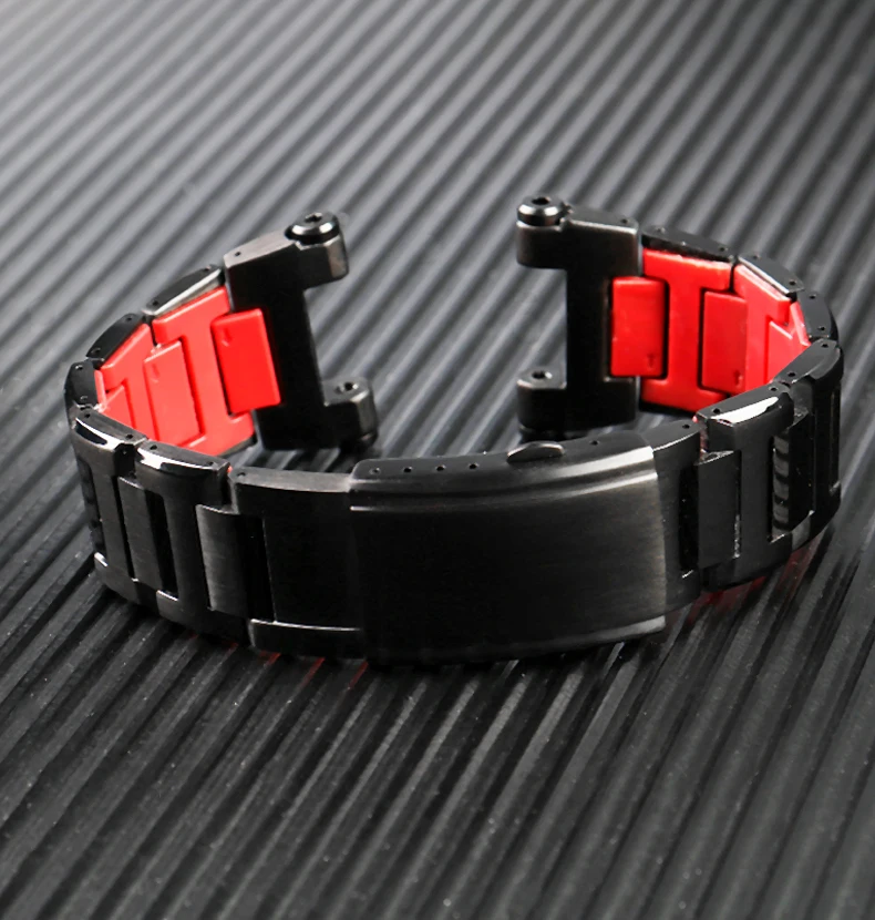 MTG B2000 Metal strap For Casio MTG-B2000 watch band G-SHOCK B2000 Red Bottom Solid Stainless Steel strap mod kit Metal chain