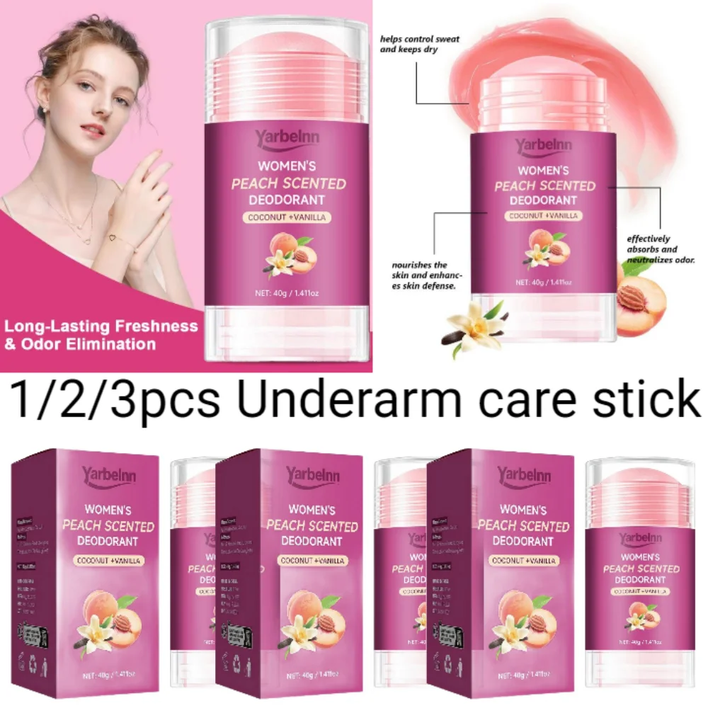 

1/2/3 шт. портативный крем для ухода за подмышками с натуральным освежающим и комфортным ароматом, контроль потоотделения, 40 г