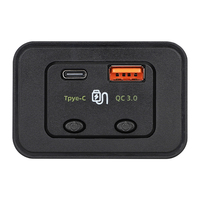 12/24V Quick Charging Adapter Car Quick Charger Dual USB Ports PD Type-C QC3.0 USB Power Adapter for Truck ATV Marine Motorcycle