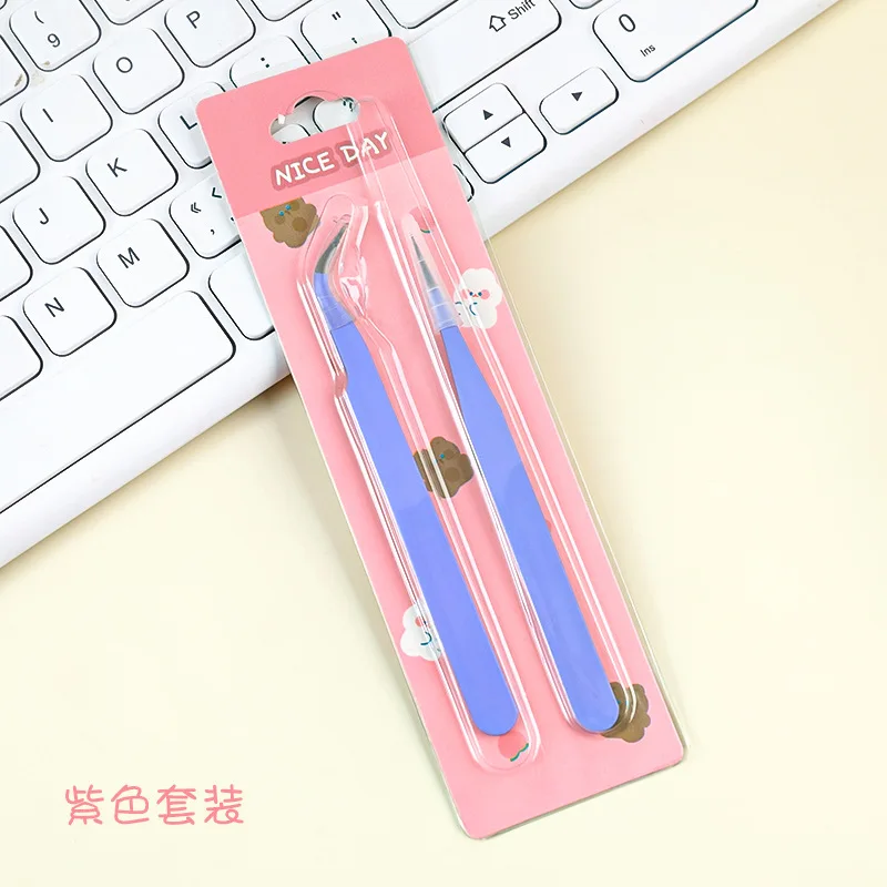 2pcs Tweezers Creative Macaroon Color Clip for DIY Decroative Journal Diary Scrapbook Sticker Tool Back To School Student Supply