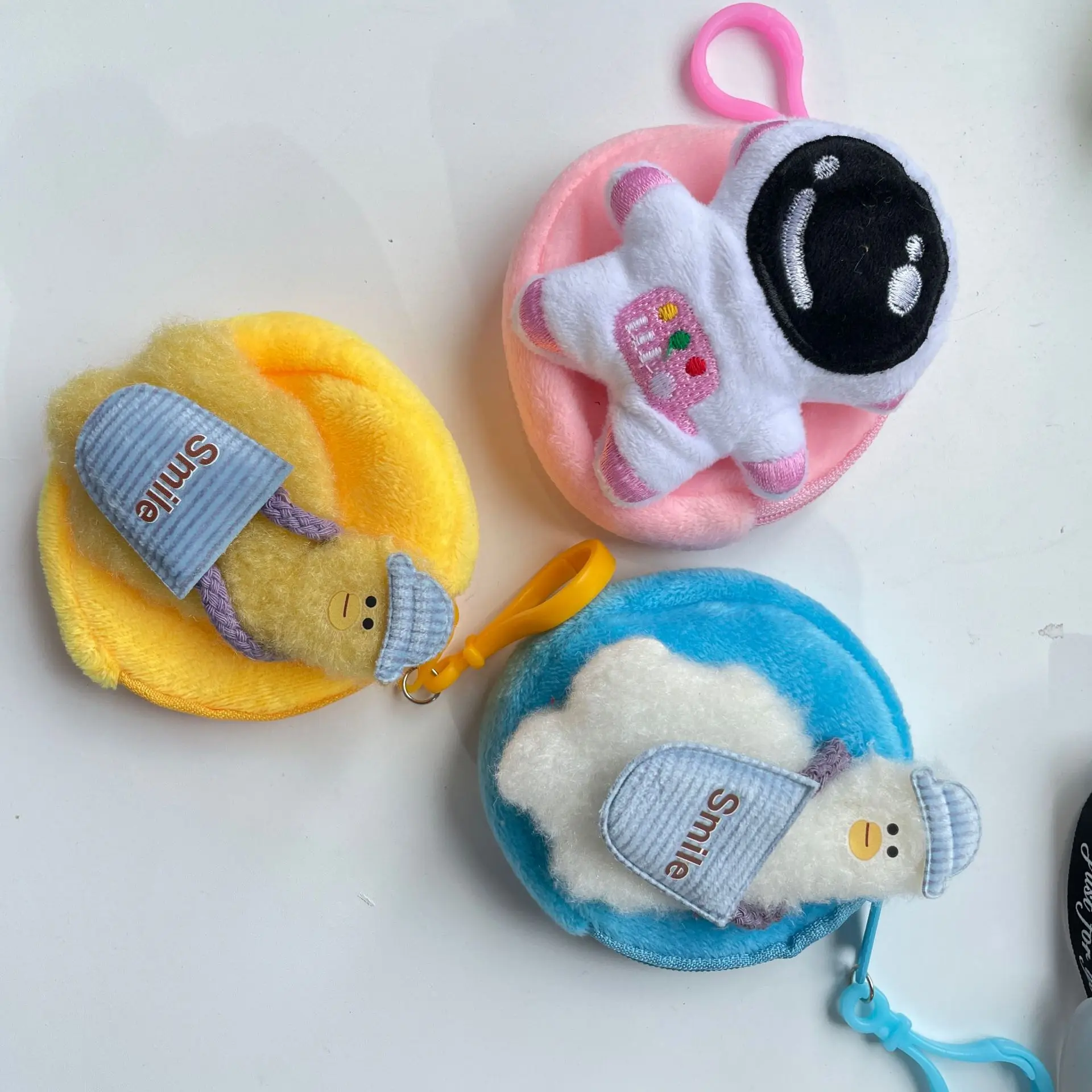 かわいい漫画ぬいぐるみ生地小銭入れ航空会社スタッフペンダントミニジッパーソフトで快適なカードバッグ