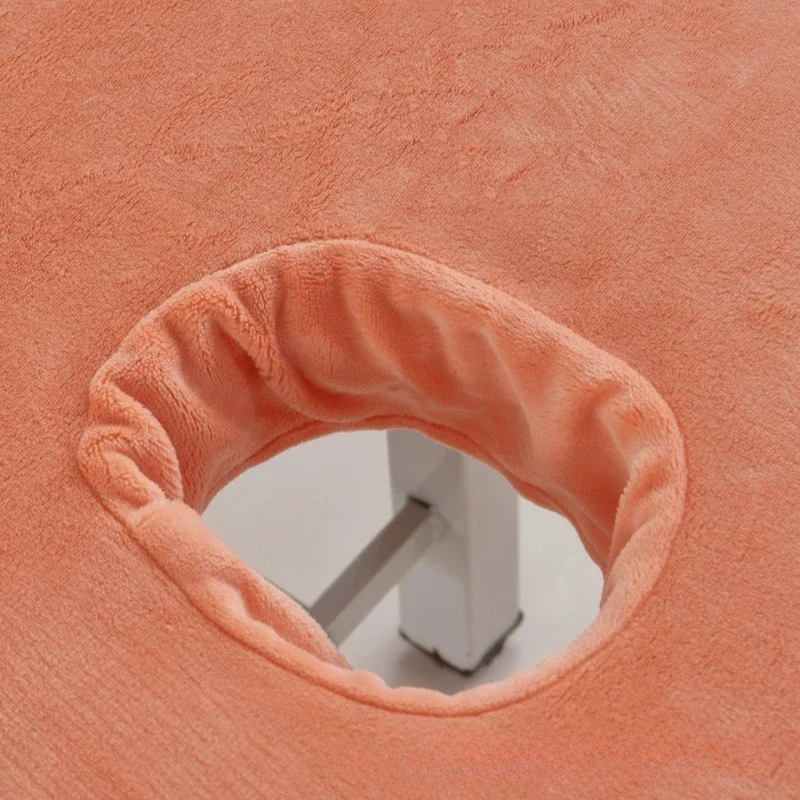 1pcs Beauty Salon Massage Bed Sheet Solid Color Lace Trimmed Milk Velvet Bed Cover  Autumn Winter Thicken Warm Bed Blanket