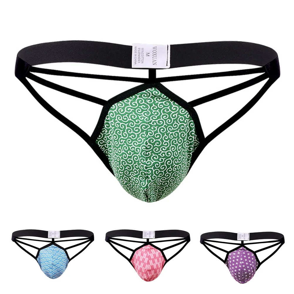 

Men Low Waist G Strings Breathable Underpants Comfortable Pouch Thong Made with Cotton Spandex Fabric for Daily Comfort