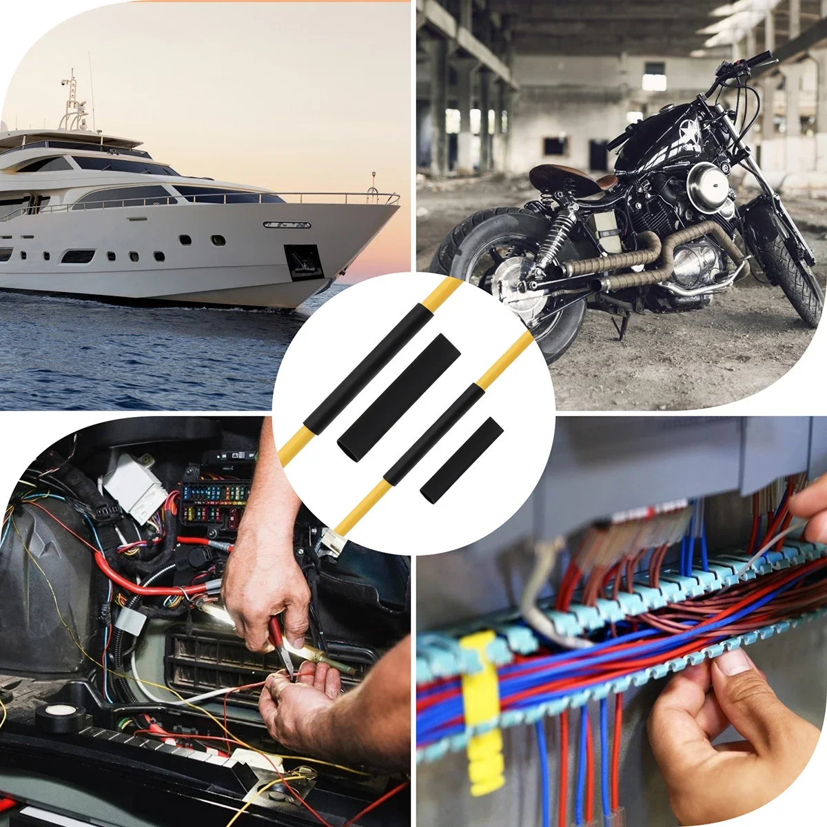 170pcs Heat Shrink Tube Kit Insulated Waterproof Wire Connectors for Automotive Marine Electrical