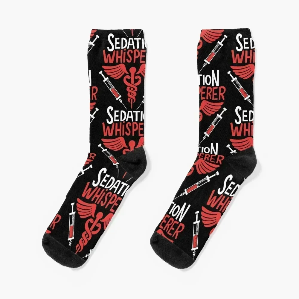Sedation Whisperer Anesthesiologist Anesthesia Socks Antiskid soccer christmas gifts retro Men Socks Women's
