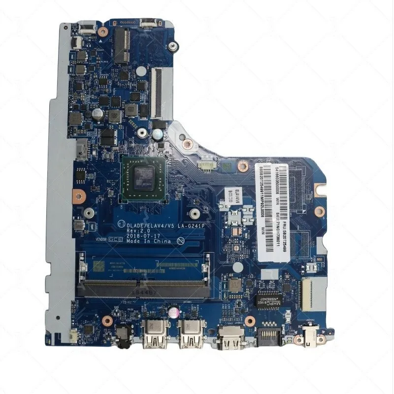 

SN LA-G241P FRU PN 5B20R34469 CPU A6 81H5 NOK DIS GPU Model Number compatible ideapad 130-15AST V145-15AST Laptop motherboard