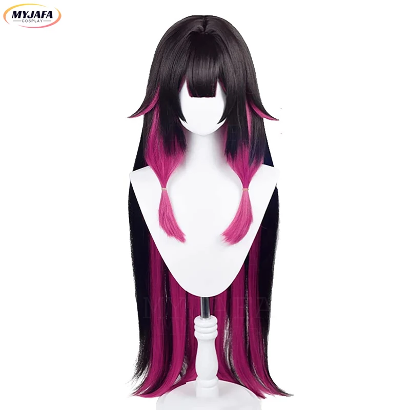 Colombina Cosplay Wig Genshin Impact Cosplay Fatui Snezhnaya Lange Gemengde Kleuren Hittebestendig Haar Spel Columbina Pruiken Wigcap