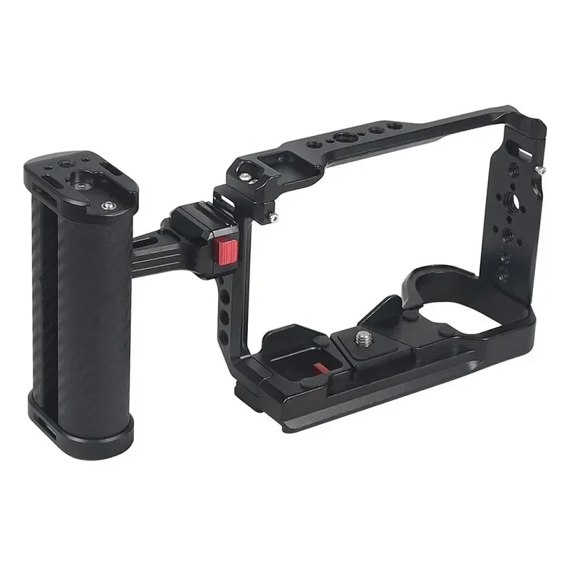 

A6700 Camera Cage Rig Stabilizer Bracket for Sony A6700 SLR Camera Video Cage Cold Shoe Mount 1/4 3/8 Thread Arri Locating Holes