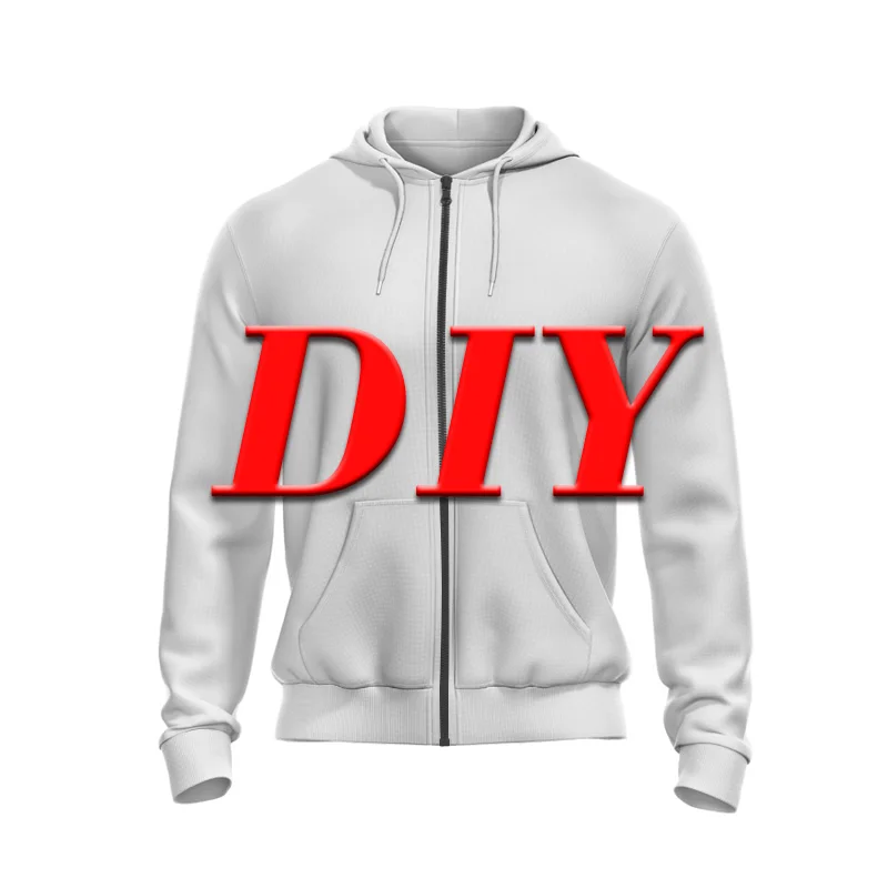 New 3D printing men\'s DIY hoodie custom LOGO pattern sports fashion large size hoodie