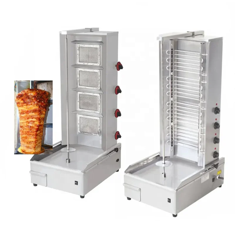 High Quality Stainless Steel Electric And Gas Grill Machine Middle East BBQ Shawarma Kebab Making Equipment