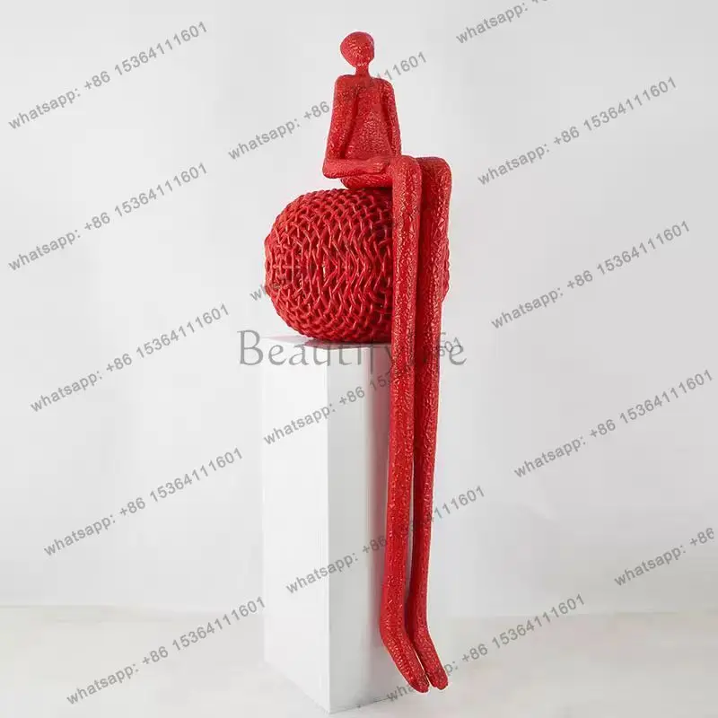 Hotel lobby exhibition hall modern light luxury floor art decoration long legs sculpture ornament abstract figure