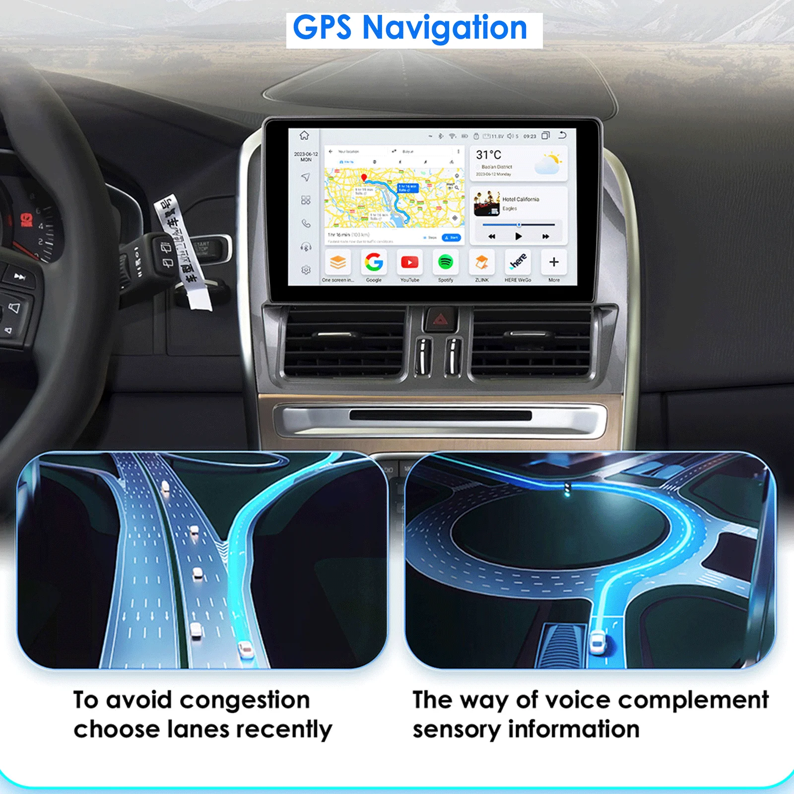 10.1 ''10.33'' نظام ذكي 2 الدين راديو السيارة أندرويد لهوندا CR-V 2012-2016 CRV الوسائط المتعددة لتحديد المواقع 2din Autoradio Carplay 4G