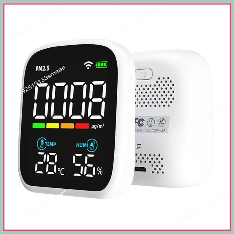 N94R Tuya Wifi Inteligente Temperatura e Umidade PM2.5 Monitor de Qualidade do Ar Universal Portátil 1 PCS