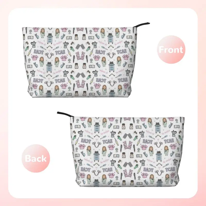 Enfermera En Apuros Doctor Nurse Medical Toiletry Bag Women Makeup Bag Cosmetic Organizer Ladies Beauty Storage Dopp Kit Case