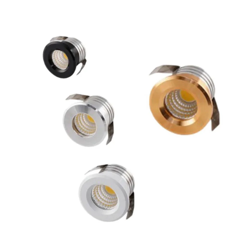 3W Mini LED Recessed Lighting 1 Inch Recessed LED Lights Under Cabinet Lighting MIni COB Downlight 220V/DC12v 27mm Hole