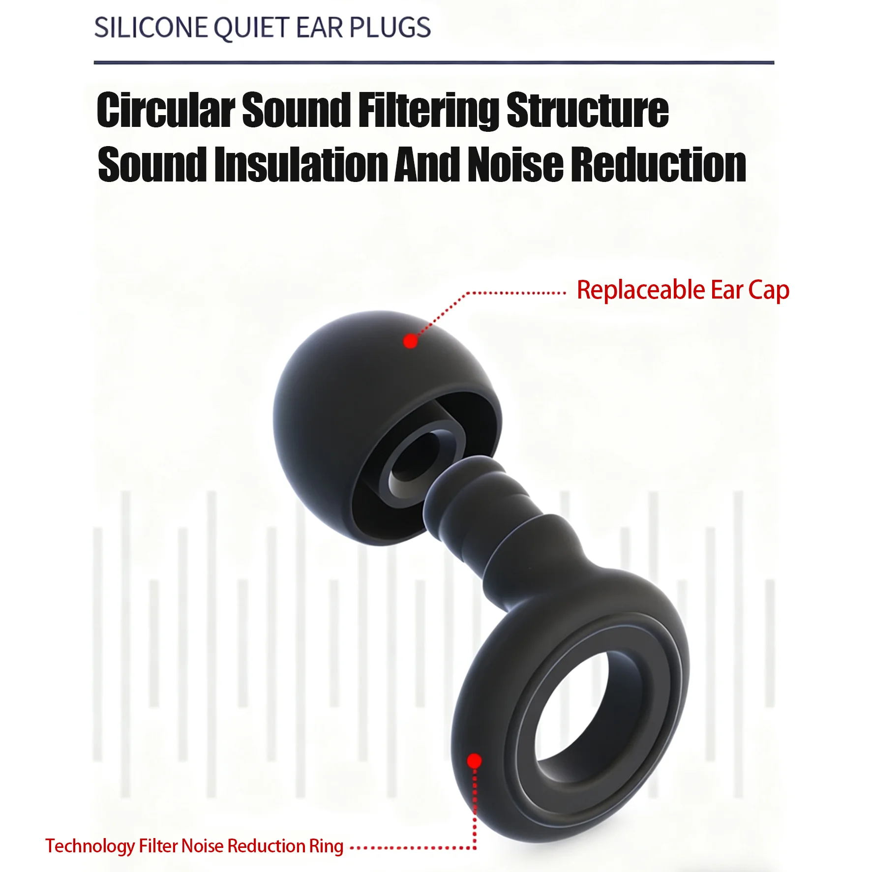 Penutup Telinga Anti Bising untuk Tidur, Penutup Telinga Silikon Tahan Air untuk Berenang, Pelindung Telinga Anak