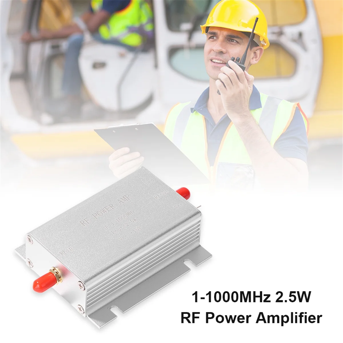 เครื่องขยายสัญญาณ RF 1-1000Mhz 2.5W HF VHF UHF FM AMP เครื่องส่งสัญญาณ FM สําหรับวิทยุรีโมทคอนโทรลไร้สาย Walkie Talkie