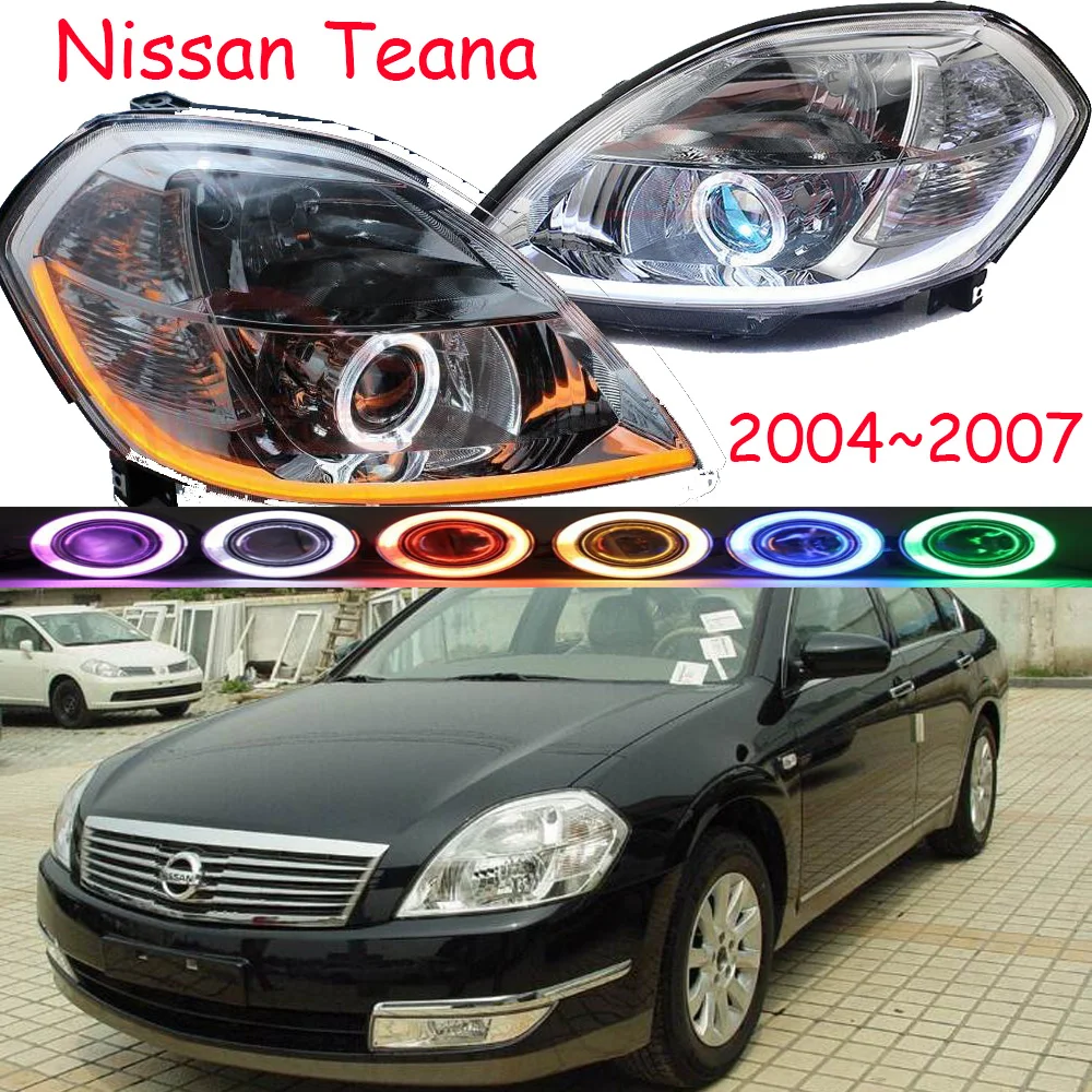 Cars Head light For Teana Headlights 2004 2005 2006 2007year Altima titan headlight Bi-Xenon Beam Fog lights angel eyes Auto