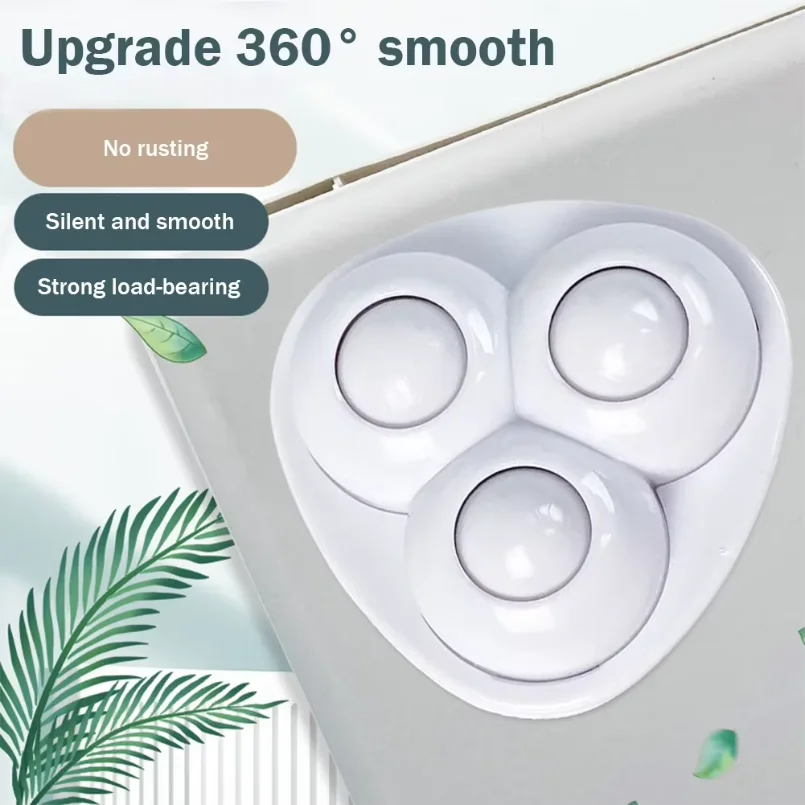Paste Universal Wheel No Noise Self Adhesive Universal Pulley Rotating Wheels for Trash Can Bottom Kitchen Small Appliances