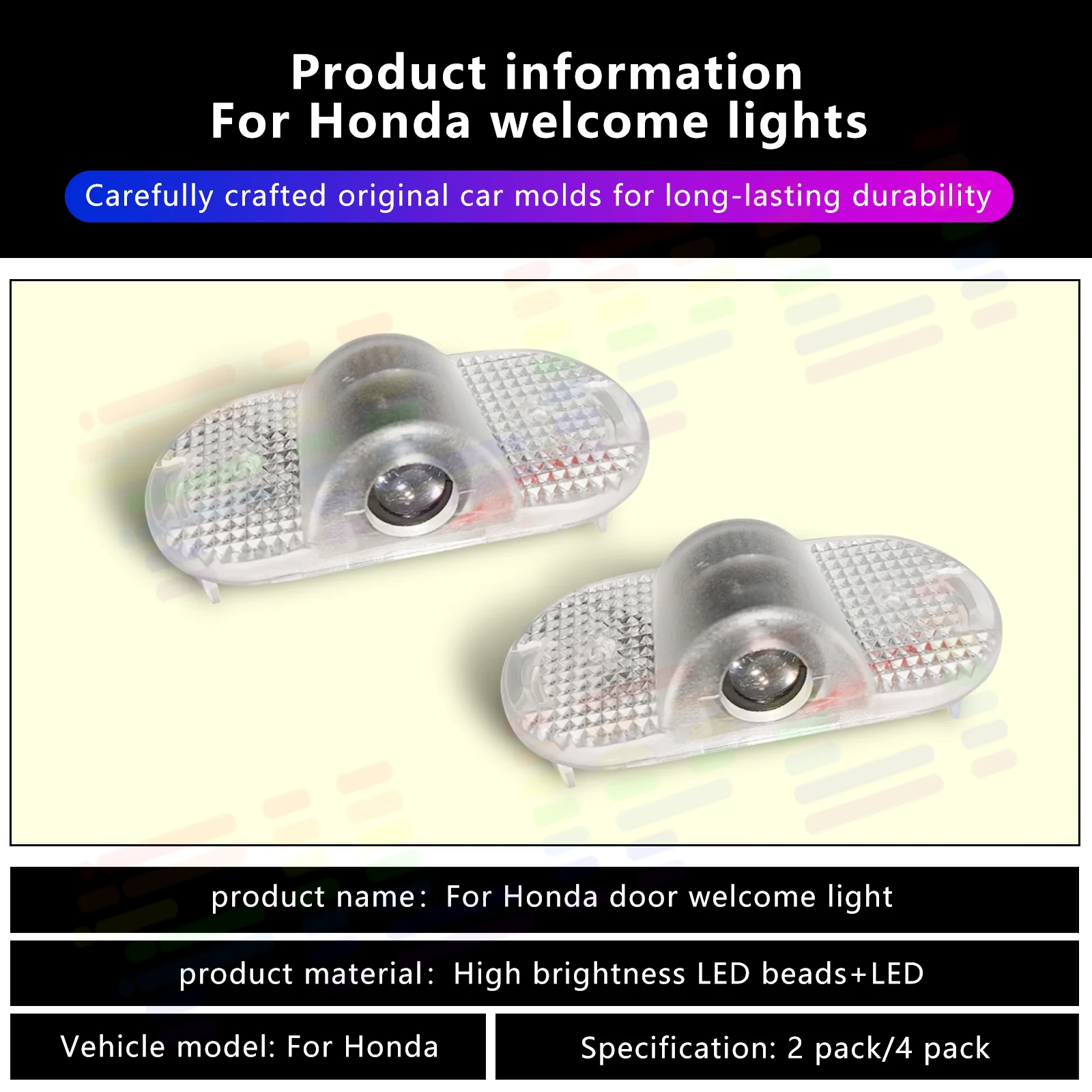 

Car Emblem Projector Lights Door Welcome Lamps For Honda accessory