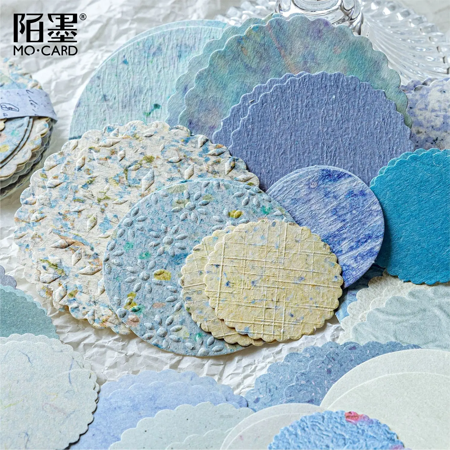 24sets/lot Memo Pads Material Paper Circular paper between papers Junk Journal Scrapbooking  Background Decoration stationery