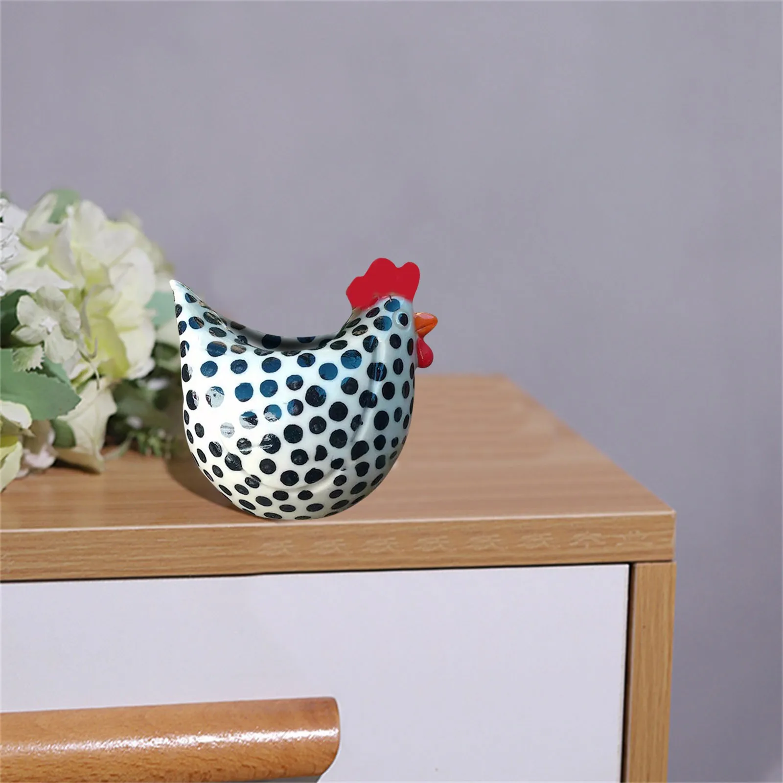 Rooster Flower Pot Plant Resin Rooster Shape Design Flower Pot Ornament Horticultural Water Basin Garden Decor Plant Pot