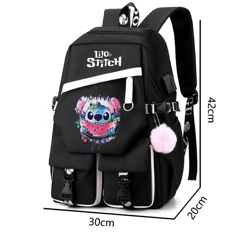 Disney Lilo Stitch Backpack for Teenager Girl Boy Back To Schoolbag Laptop Bag Bookbag Men Women Anti Theft Travel Bag Mochila