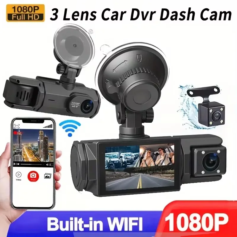 Dual Lens Car DVR FHD 1920*1080P Dash Camera Cabin Dashcam Vehicle Video Dash Cam Drive Recorder Interior Mini Dvrs Black Box