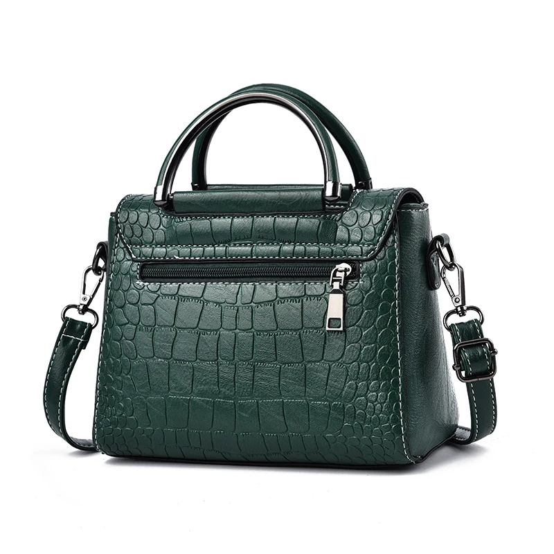 2023 New Leather Tote Bag For Women Winter Classic Vintage Shoulder Handbag Female Small Alligator Crossbody Top-handle