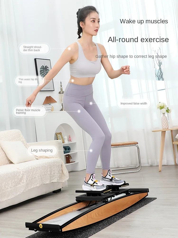 Indoor simulation skiing machine fitness equipment aerobic exercise core strength exercise balance