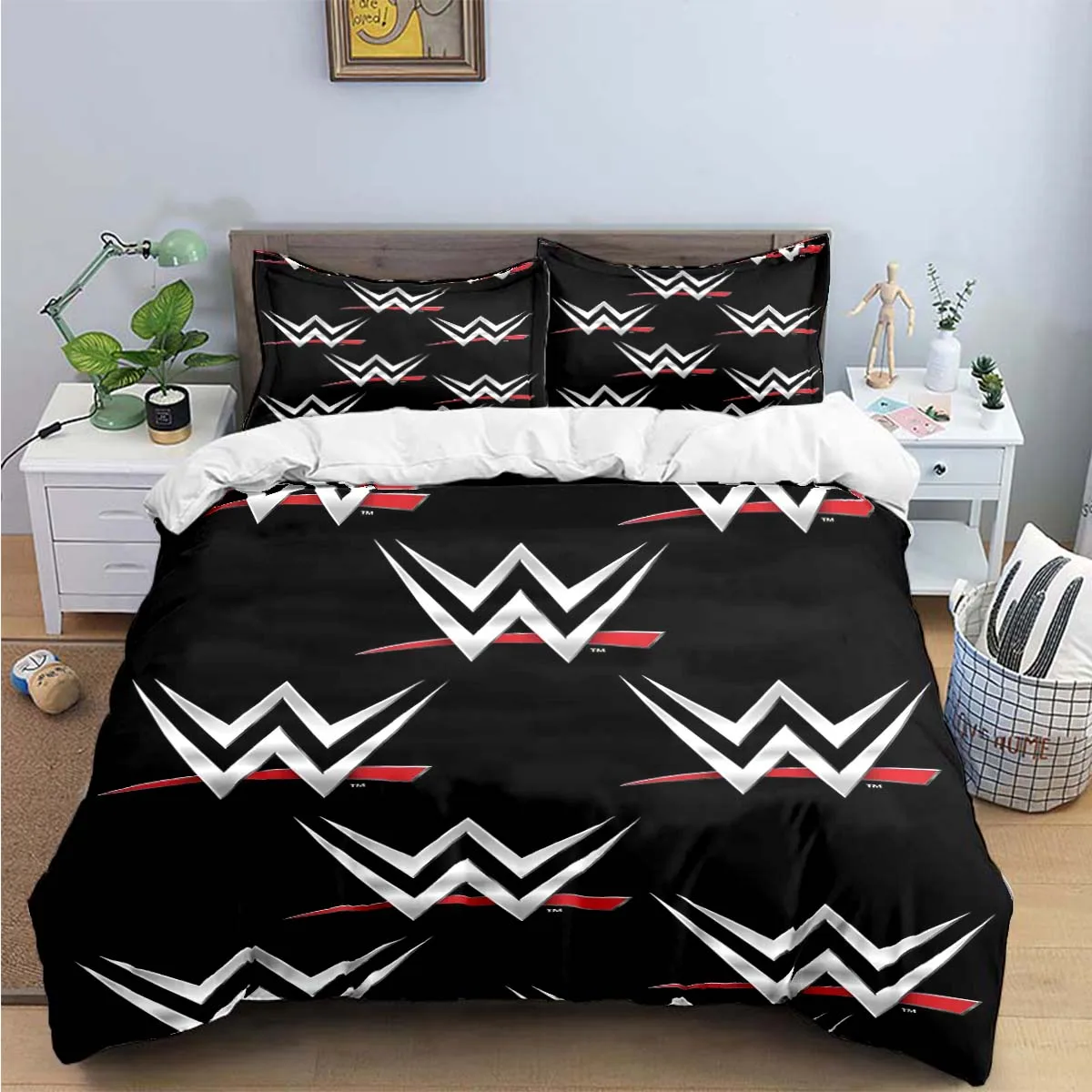 Fashion 3D Wrestling Sports W-Wwe Print Bedding Sets Bed Supplies Set Duvet Cover Bed Comforter Set Bedding Set Luxury Gift