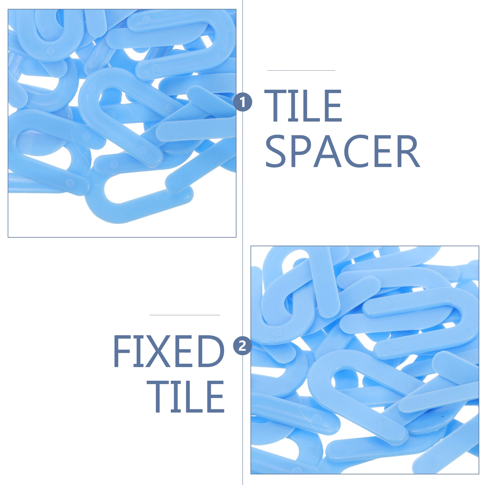 

100pcs U-shaped Gasket 1/16 Inch Blue Plastic Tile Spacers Ceramic Tiles Grout Leveling System Deck Clips Auxiliary Tool
