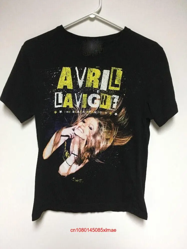 Vintage Avril Lavigne The Black Star Tour Cotton S 4XL T Shirt J731 long or short sleeves