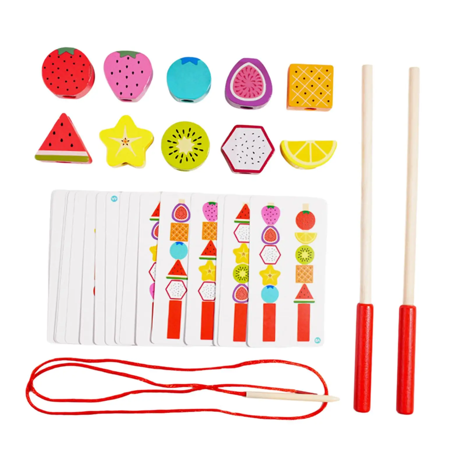 Beads Stacking Toy Holiday Gift Pattern Building Fine Motor Skills Builder