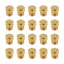 20pcs M6×0.75mm/0.5mm Solid Brass Jet Nozzle Kit Replace for Propane LPG Natural Gas Pipe Grill Water Heater DIY Burner Parts