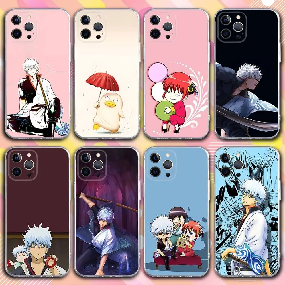 

Anime G-GinTama Phone Case For iPhone 17,16,15,14,13,12,11 Pro,Max,Plus,X,XS,XR,SE4,E Mini Transparent Soft Cover