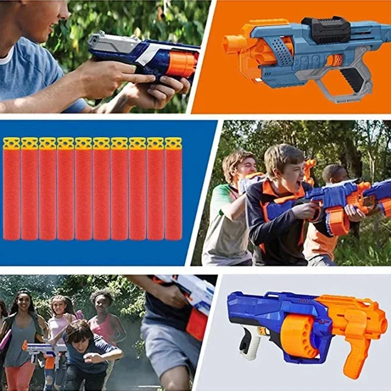 Balas Ocas vermelhas para Nerf Toy Gun, Dardos de espuma, Série Elite, Acessórios para jogos ao ar livre para crianças, Novo, 1000 Pcs, 500 Pcs, 400 Pcs, 300 Pcs, 200 Pcs, 100Pcs