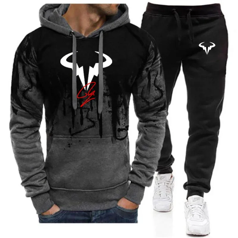 2024 New Rafael Nadal Spring And Autumn Hoodies for Men Clothing Sweatshirt and Man Tracksuit Pant Comfortable Versatile Set