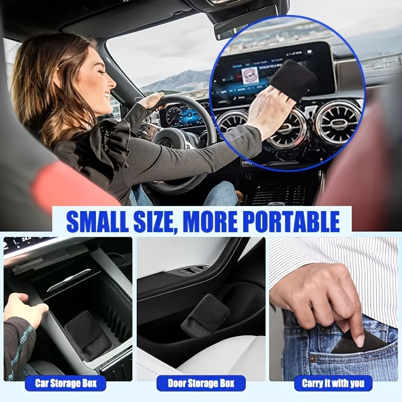 1Pcs Microfiber Car Screen Cleaning Cloth, Efficient Cleaning, Durable, Practical, Portable, Multifunctional Microfiber Towel, Car Interior Cleaning Supplies, Dashboard, Mobile Phone Screen, Scratch-Free Wiping Cloth,