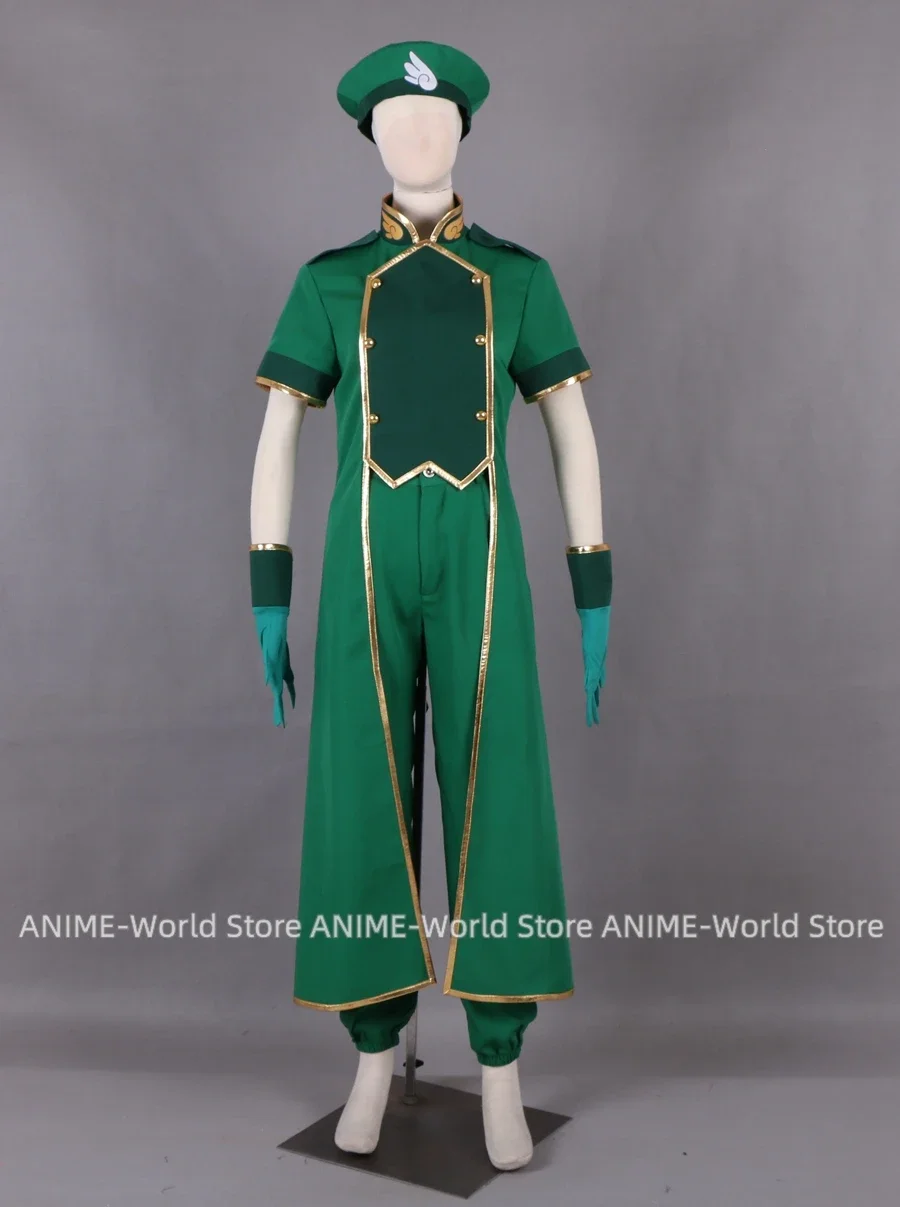 Anime Cardcaptor Sakura Syaoran Li Green Lovers Suit Anime Cosplay Costume Halloween Wig Women Dress