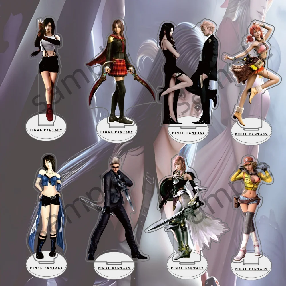 15cm Final Fantasy VII Remake Acrylic Stand, Cloud & Sephiroth Figure Game Peripherals Desk Ornament Keychain