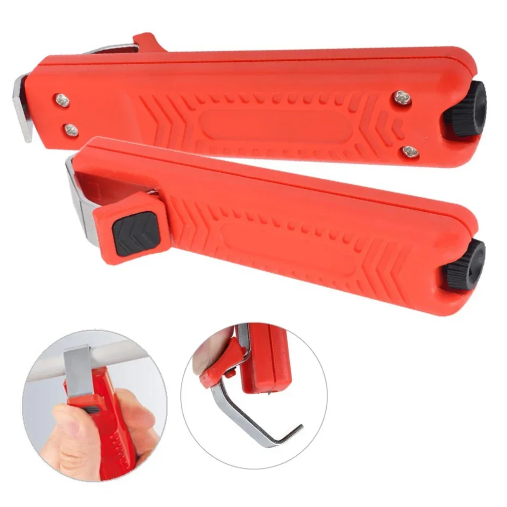 Cable Knife Stripper Wire Stripping Tools Plastic Handle Diameter 8-28mm PVC Electrician Knife Adjustable Cable Stripping Knife