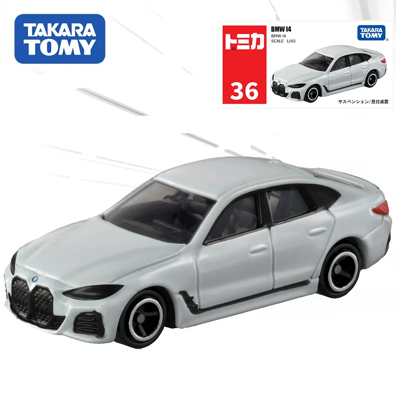 

Имитационная модель автомобиля TAKARA TOMY, красно-белая коробка No. 36 BMW I4 Coupe, игрушка для мальчиков, праздничный подарок на день рождения для детей