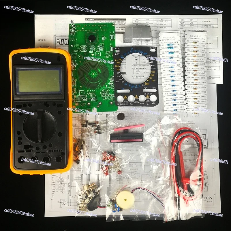 

DT9205A Multimeter Welding Training DIY Spare Parts Production Kit Digital Multimeter Teaching Kit