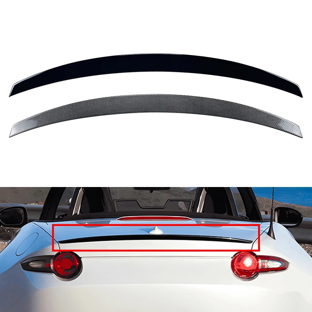 1Pcs Tail Wing Rear Trunk Spoiler Lip Splitter Trim ABS Plastic For Mazda MX-5 MX5 Miata ND 2016-2024