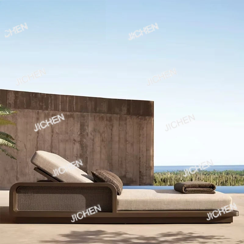 

Terrace Outdoor Lounge Chair Resort Outdoor Furniture Set Villa Sunbathing Chairs Terrace Aluminum