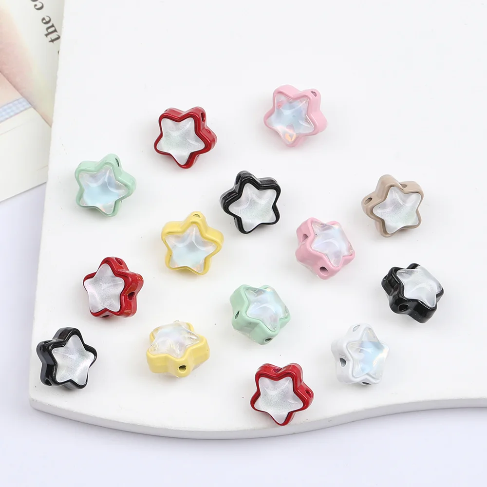 

Сердечный дизайн 100 шт. 12*12 мм металлические бусины/фурнитура и компоненты для ювелирных изделий/эффект краски со стразами/форма звезды/сделай сам/ручная работа # 17352